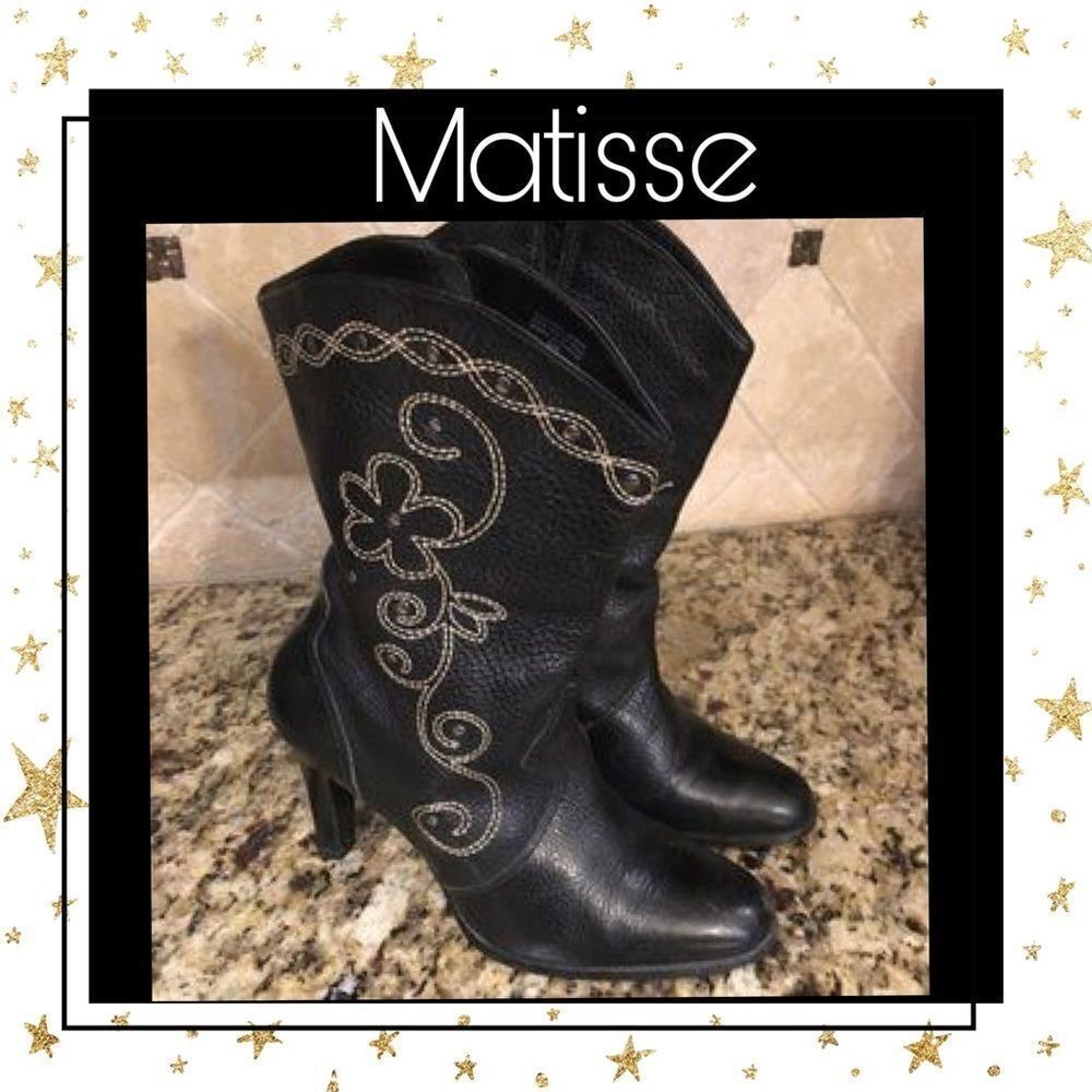 Matisse Women's Black Leather Boots 6 6M